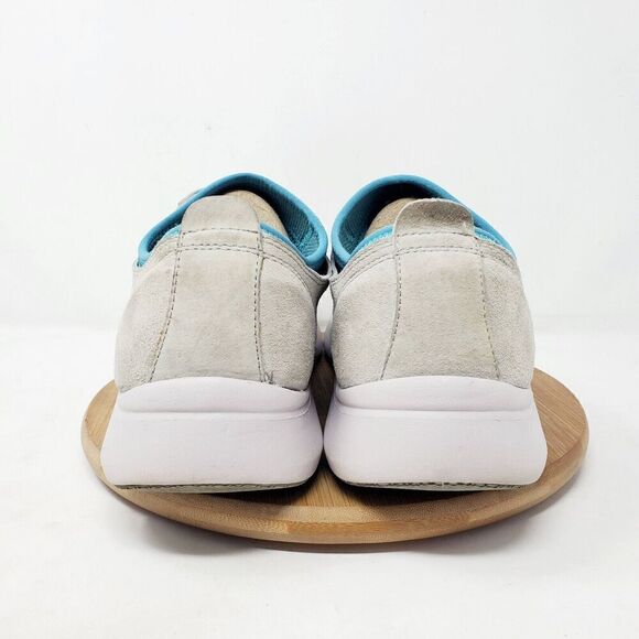 Dansko Shoes Womens 41 Elise Sneaker Grey Leather Blue Comfort Casual Athletic - Picture 8 of 11